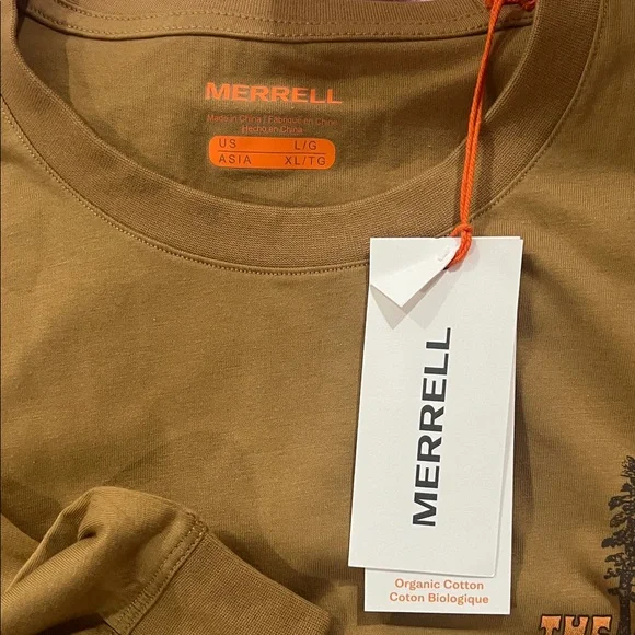 Merrell Tan Graphic Long Sleeve Shirt - Picture 2 of 6